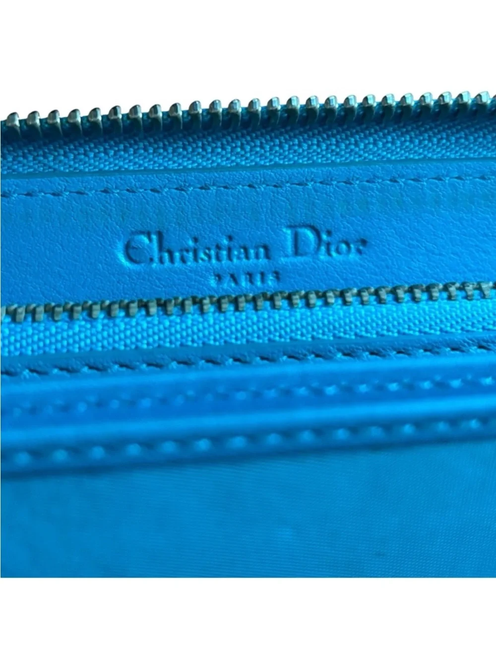 Christian Dior Cannage patent leather long zippy wallet with COA